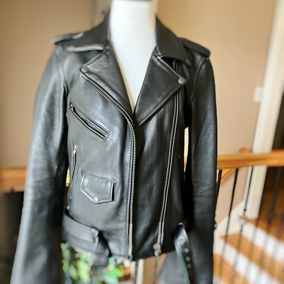 Free People Understated Leather bell sleeve leather jacket - Picture 3 of 10